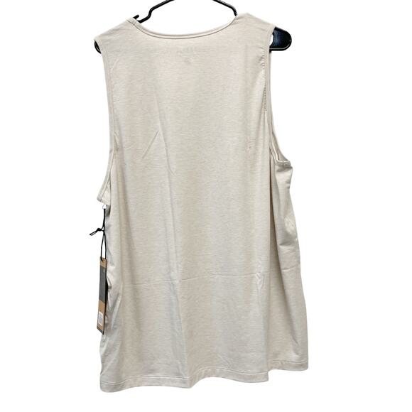 NoBull Men's BOS Print Racerback Tank Top Athletic Cross Fit Beige Size Medium - Picture 2 of 5